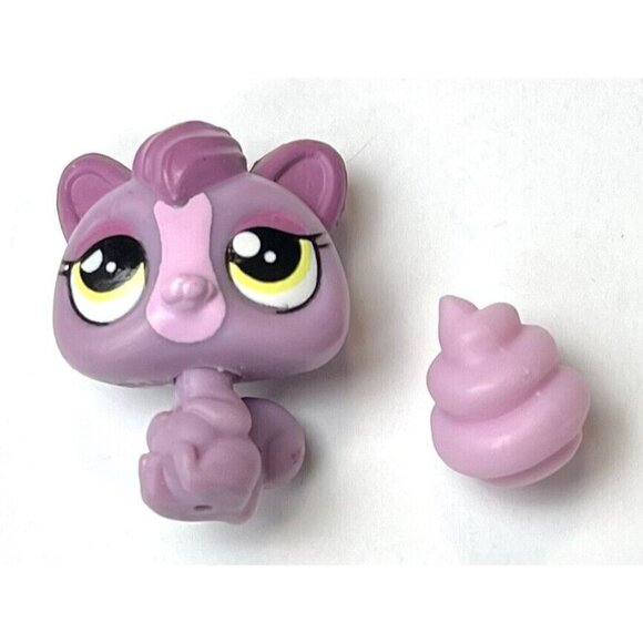 LITTLEST PET SHOP #3711 BLIND BAGS Purple Squirrel Mini Figure w/ Accessory EUC - Picture 2 of 3